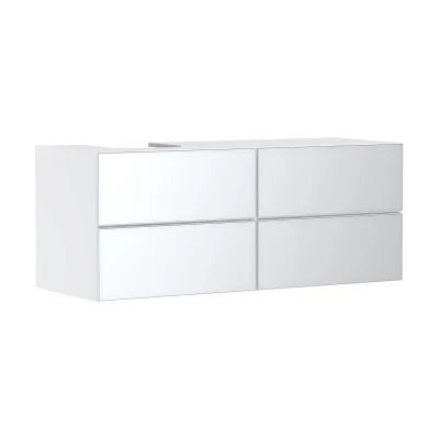 Hansgrohe Xevolos E - izlietnes apakšskapis 137x56x55 cm, 4 atvilktnes, matēti balts/metāliski balts 54236320
