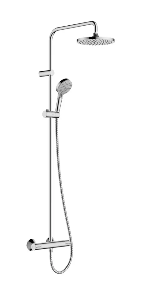 Hansgrohe Vernis Blend - dušas komplekts ar termostatu, diametrs 21 cm, 2 strūklas veidi, hroms, 2 gab. 26285000