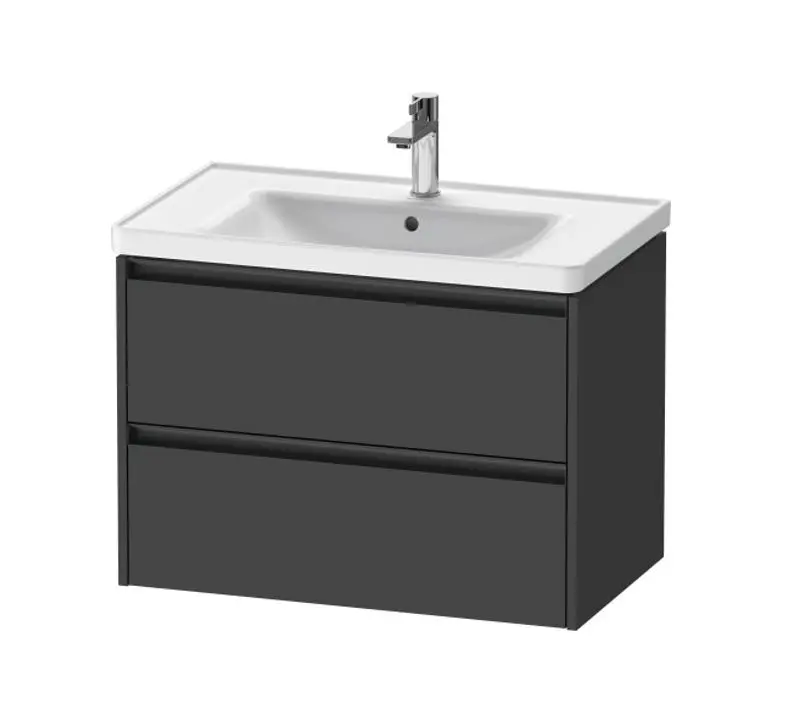 Duravit Ketho.2 - izlietnes skapītis, 55x78x46 cm, 2 atvilktnes, grafīts matēts K25283049490000