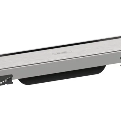 Hansgrohe RainDrain Match - dušas noteka 700 ar nerūsējošā tērauda resti, ar augstumā regulējamu rāmi, matēts nerūsējošais tērauds 56037800