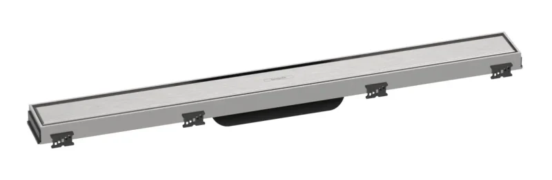Hansgrohe RainDrain Match - dušas noteka 700 ar nerūsējošā tērauda resti, ar augstumā regulējamu rāmi, matēts nerūsējošais tērauds 56037800