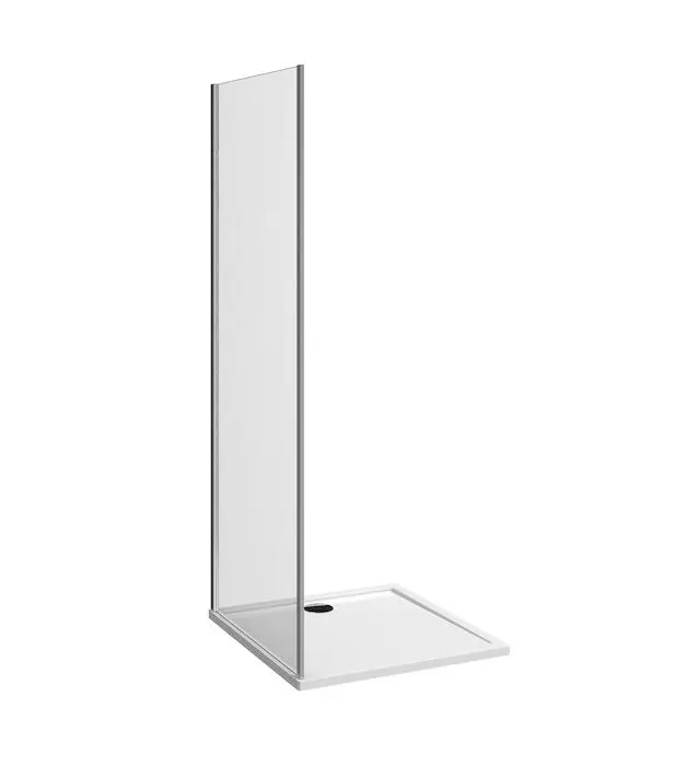 Jika Nion - fiksēta dušas siena, 100x195 cm, Jika Perla Glass, sudrabs/caurspīdīgs stikls H2972N30026681