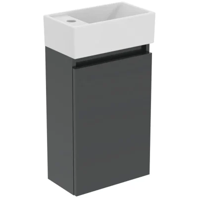 Ideal Standard Eurovit+ - roku mazgājamā izlietne ar apakšskapi, 55x35x20 cm, 1 durvis, tumši pelēks R0570TI