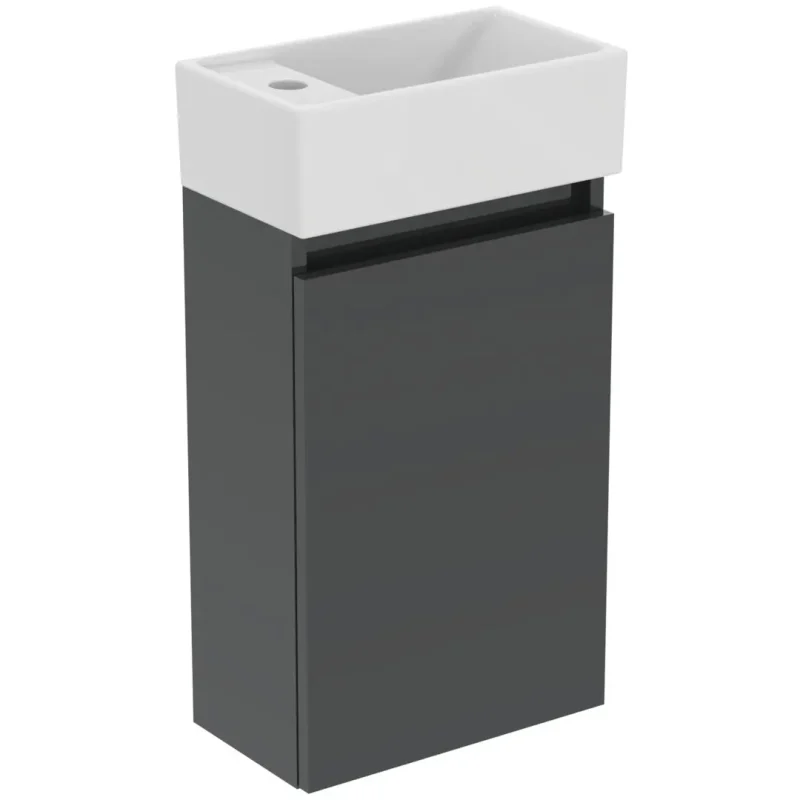 Ideal Standard Eurovit+ - roku mazgājamā izlietne ar apakšskapi, 55x35x20 cm, 1 durvis, tumši pelēks R0570TI
