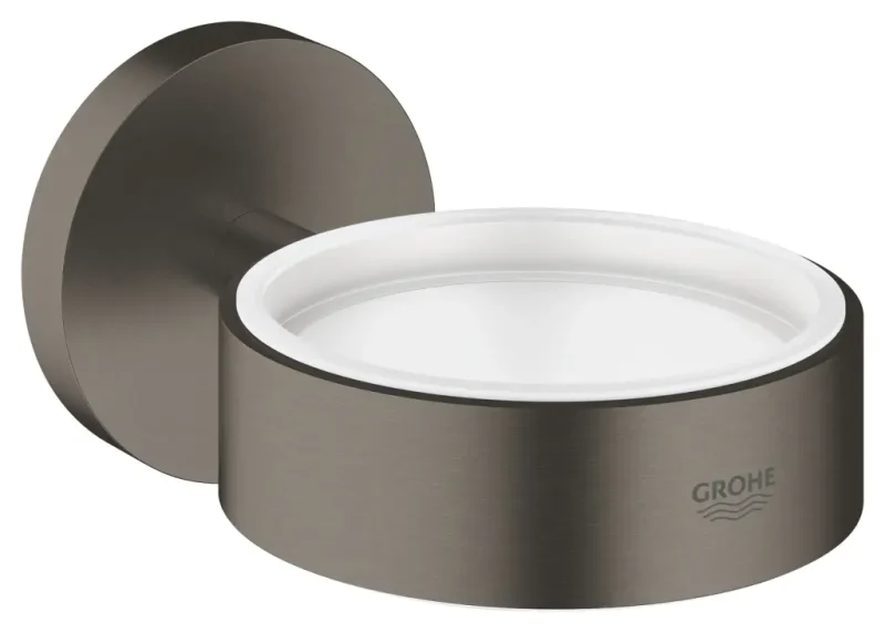 Grohe Essentials - turētājs krūzei / ziepju dozatoram, Hard Graphite birstēts 40369AL1