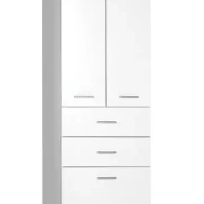 Aqualine Zoja - augstais skapītis Keramia Fresh ar grozu, 50x184x29 cm, balts 51293