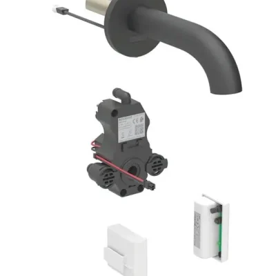 Geberit Piave - elektroniska izlietnes maisītājs zemapmetuma, ģeneratora darbība, easy to clean, matēti melns 116.266.14.1