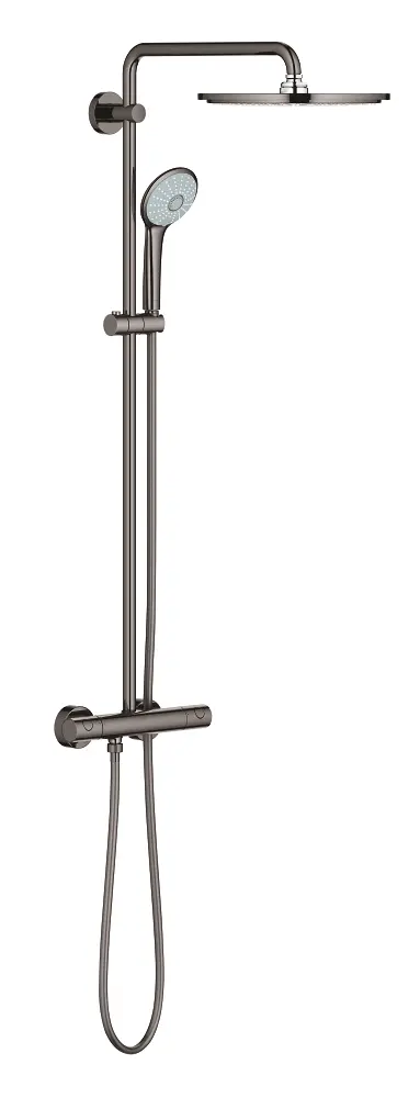 Grohe Euphoria - dušas sistēma 310 ar termostata maisītāju - virsapmetuma, Hard Graphite 26075A00
