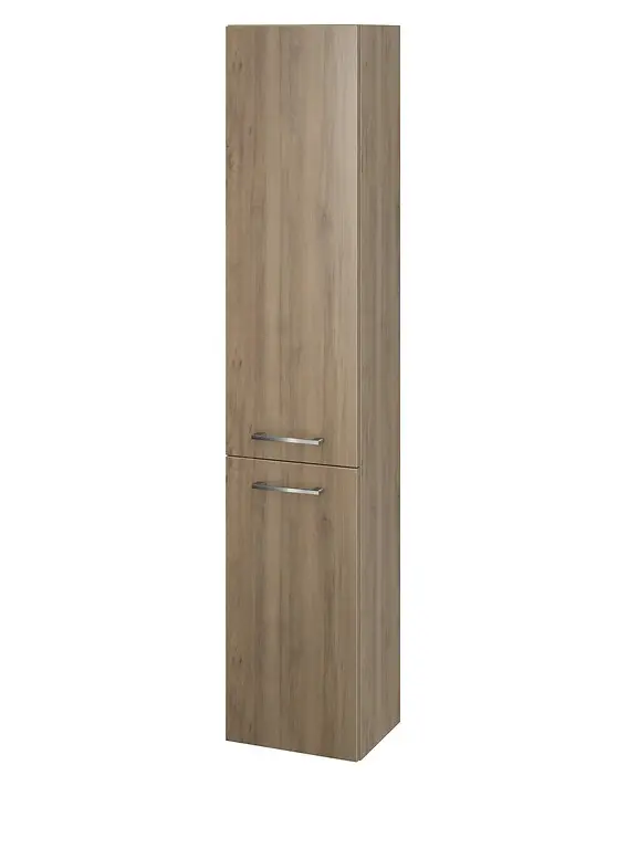 Cersanit Lara - augstais skapis, 150x30x25 cm, 2 durvis, eņģes pa kreisi/pa labi, valrieksts S926-008-DSM