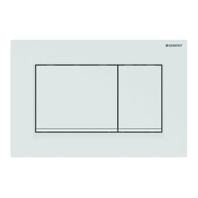 Geberit Sigma20 - vadības plate, 2 daudzumu skalošana, balta/balta matēta 115.883.11.1