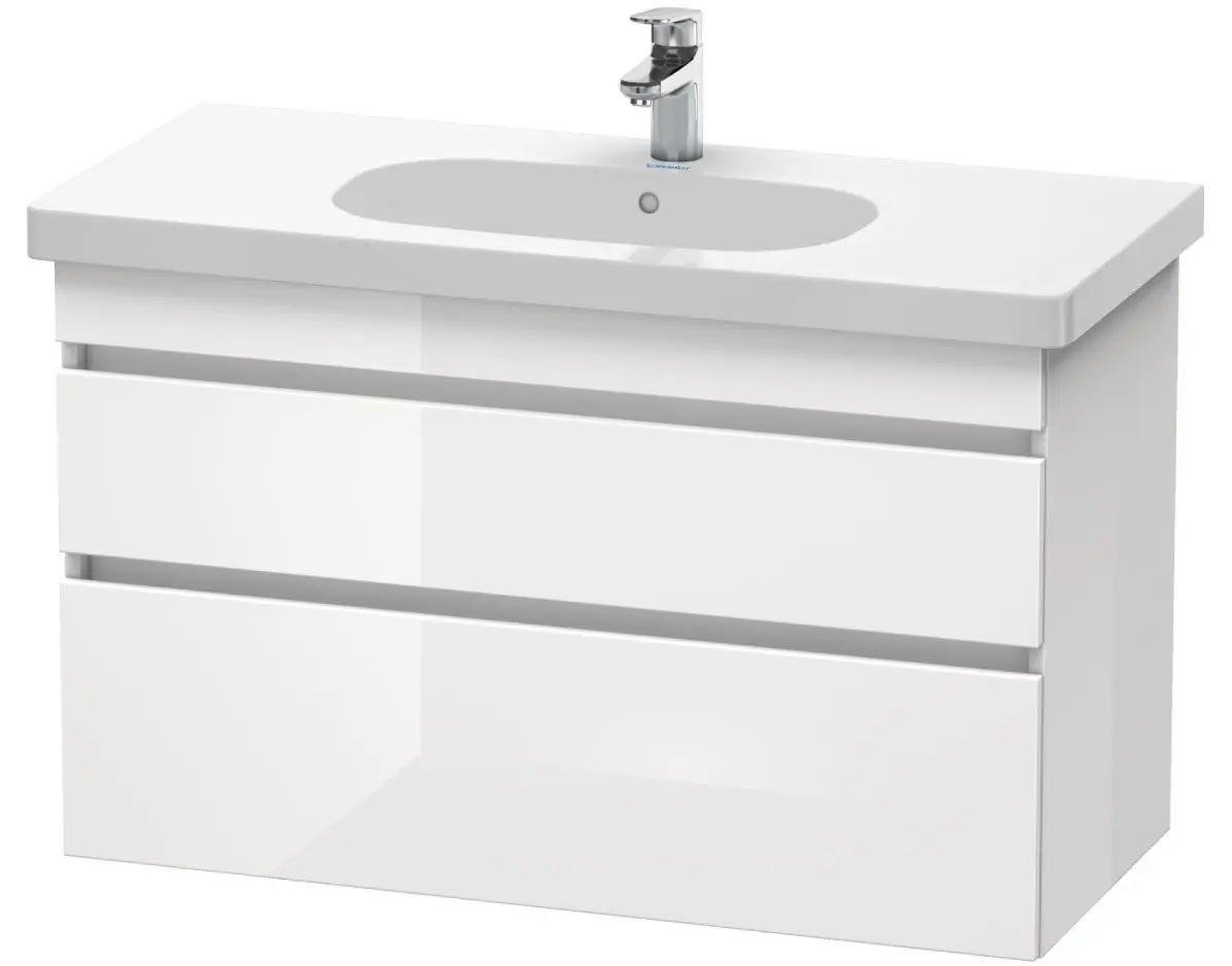 Duravit DuraStyle - izlietnes skapītis 61x100x45 cm, ar 2 atvilktnēm, balts spīdīgs DS648502222