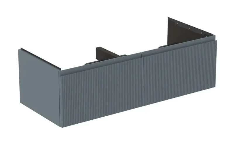 Ideal Standard Finesse - izlietnes skapītis 120x51x37 cm, 2 atvilktnes, Ribbed matēts Ashblue E3398UQ