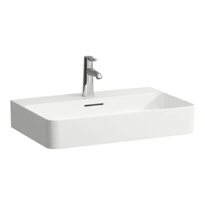 Laufen VAL - izlietne 65x42 cm, ar pārplūdi, jaucējkrāna caurumu, balta H8102840001041