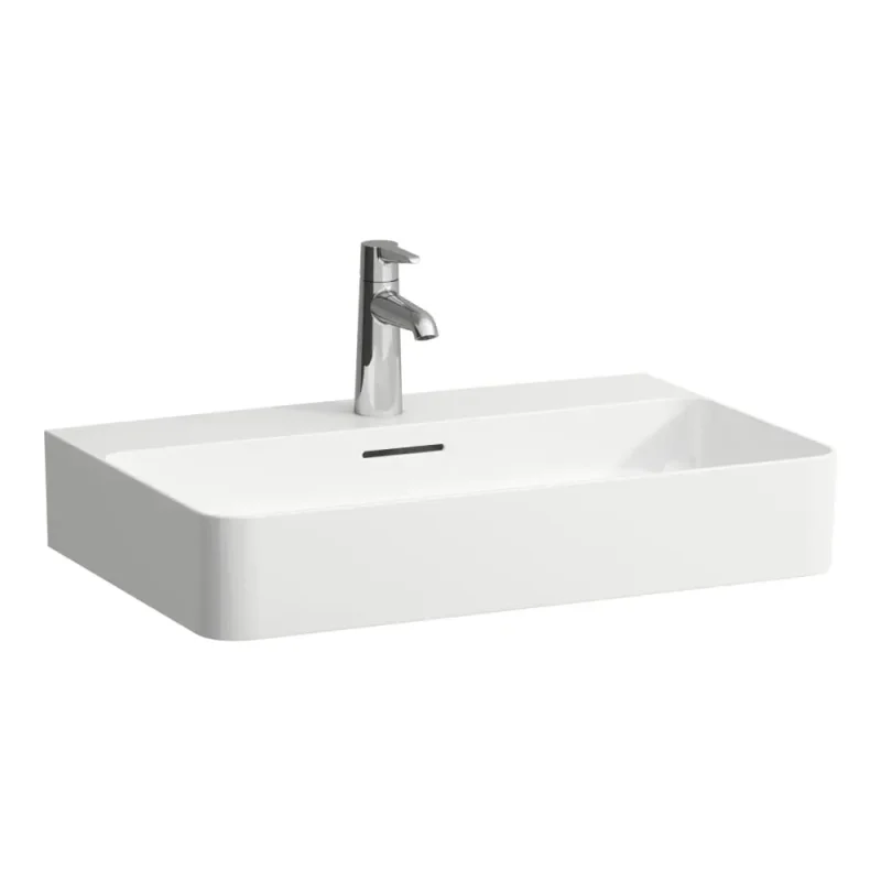 Laufen VAL - izlietne 65x42 cm, ar pārplūdi, jaucējkrāna caurumu, balta H8102840001041