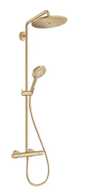 Hansgrohe Croma Select S - dušas sistēma Showerpipe 280 ar termostata maisītāju, matēta bronza 26890140