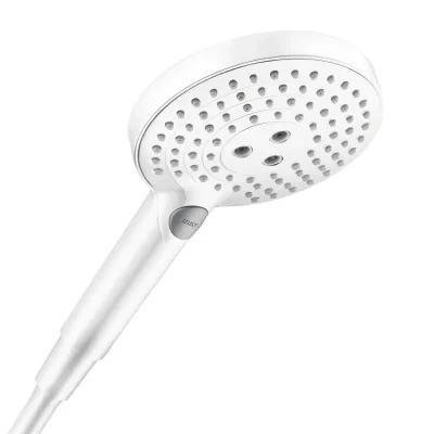 Hansgrohe Raindance Select S - dušas galva 120, 3 strūklas, EcoSmart, balti matēts 26531700