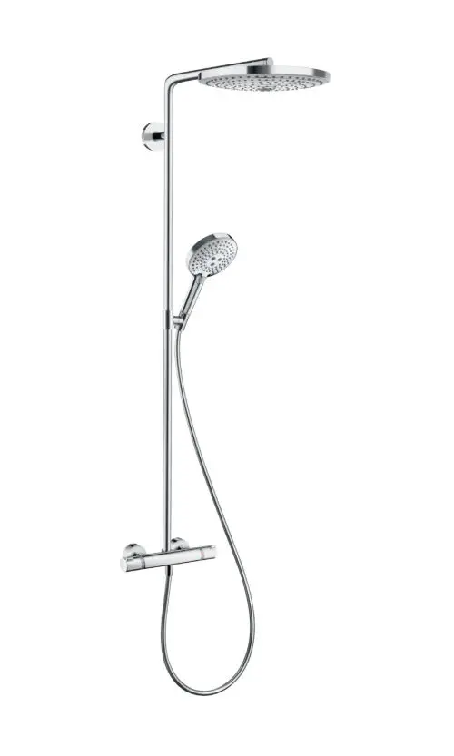 Hansgrohe Raindance Select S - dušas sistēma ar termostata maisītāju 30 cm, 2 strūklas, hromēta 27133000