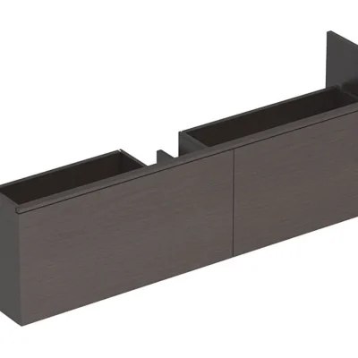 Geberit Xeno 2 - izlietnes apakšskapis Varicor 140 cm, ar LED apgaismojumu, 2 atvilktnes, pelēks 500.348.43.1