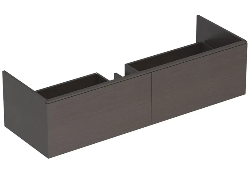Geberit Xeno 2 - izlietnes apakšskapis Varicor 140 cm, ar LED apgaismojumu, 2 atvilktnes, pelēks 500.348.43.1