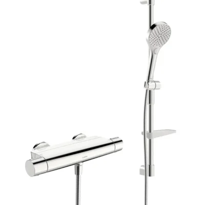 Hansa Optima - dušas komplekts ar termostatu, 3 strūklas veidi, hroms 481303310009