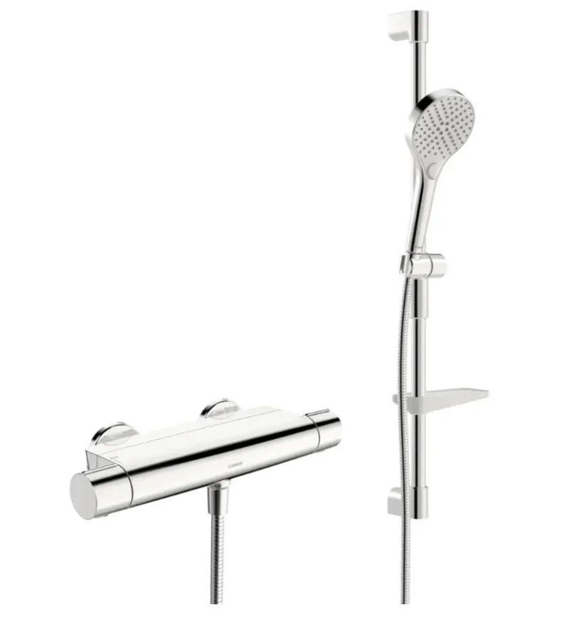 Hansa Optima - dušas komplekts ar termostatu, 3 strūklas veidi, hroms 481303310009