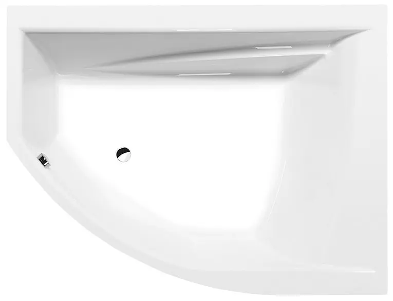 Polysan vannas - Asimetriska vanna TANDEM R, 170x130x50 cm, labā, Heavy Shell, balta 97611