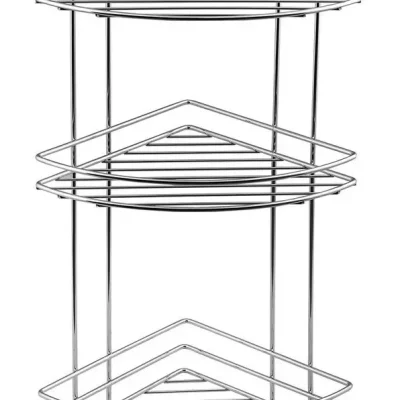 Aqualine hroms Line - stūra plaukts, 3 daļas, hromēts 37015
