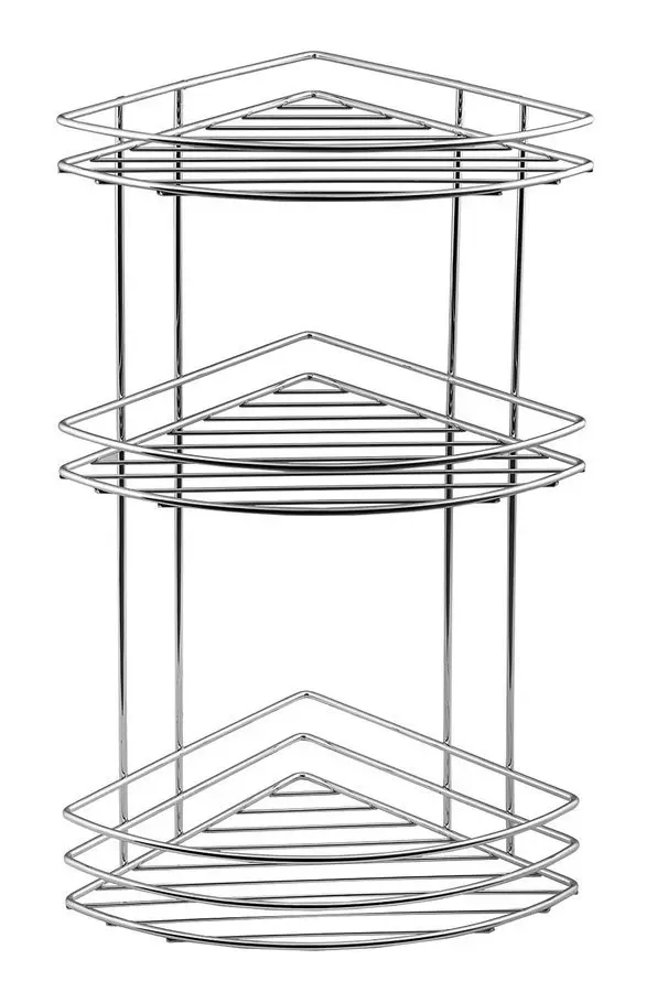 Aqualine hroms Line - stūra plaukts, 3 daļas, hromēts 37015