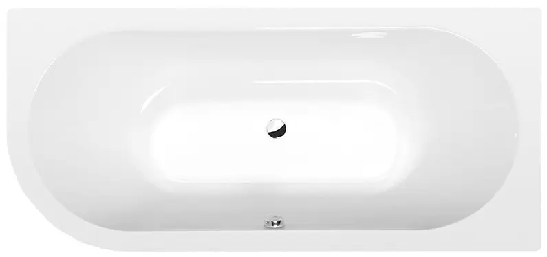 Polysan vannas - Asimetriska vanna VIVA R 185, 185x80x47 cm, labā, balta 72129