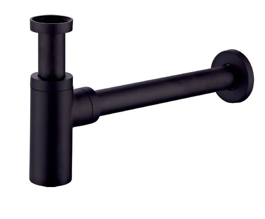 kielle sifoni - izlietnes sifons, diametrs 32 mm, apaļš, metāls, matēti melns 30901044