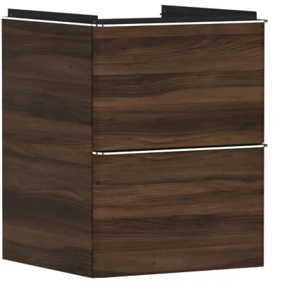 Hansgrohe Xelu Q - izlietnes skapītis, 63x48x50 cm, 2 atvilktnes, tumšs valrieksts/hroms 54022000