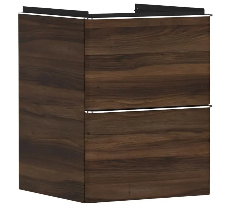 Hansgrohe Xelu Q - izlietnes skapītis, 63x48x50 cm, 2 atvilktnes, tumšs valrieksts/hroms 54022000