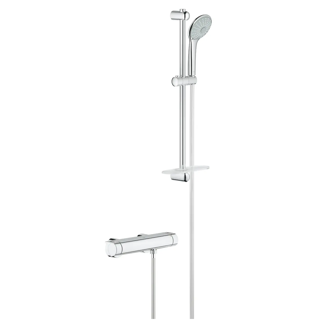 Grohe Grohtherm 2000 - termostata dušas maisītājs, dušas komplekts 60 cm, hromēts 34195001
