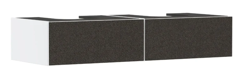 Hansgrohe Xevolos E - izlietnes skapītis, 28x137x55 cm, 2 atvilktnes, matēti balts/tekstils tumši pelēks 54316660
